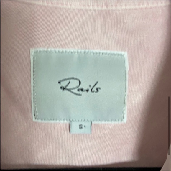 RAILS - Ingrid raw button up long sleeve in dusty rose size small - Picture 5 of 11